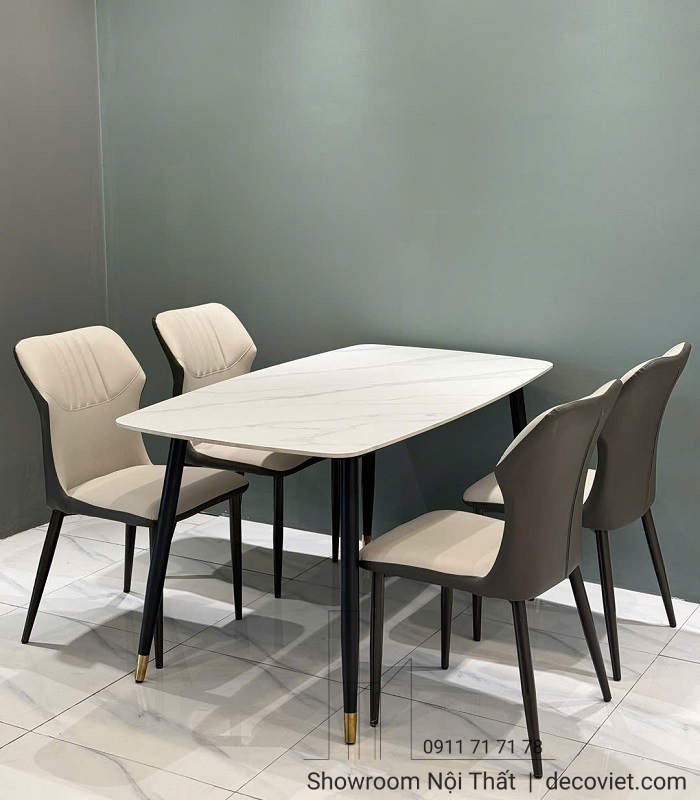 Bàn Ăn Mặt Đá 1m2 4 Ghế 2642S
