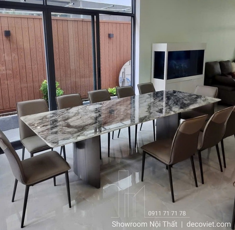 Bàn Ăn Mặt Đá 2m6 Cẩm Thạch 2827S