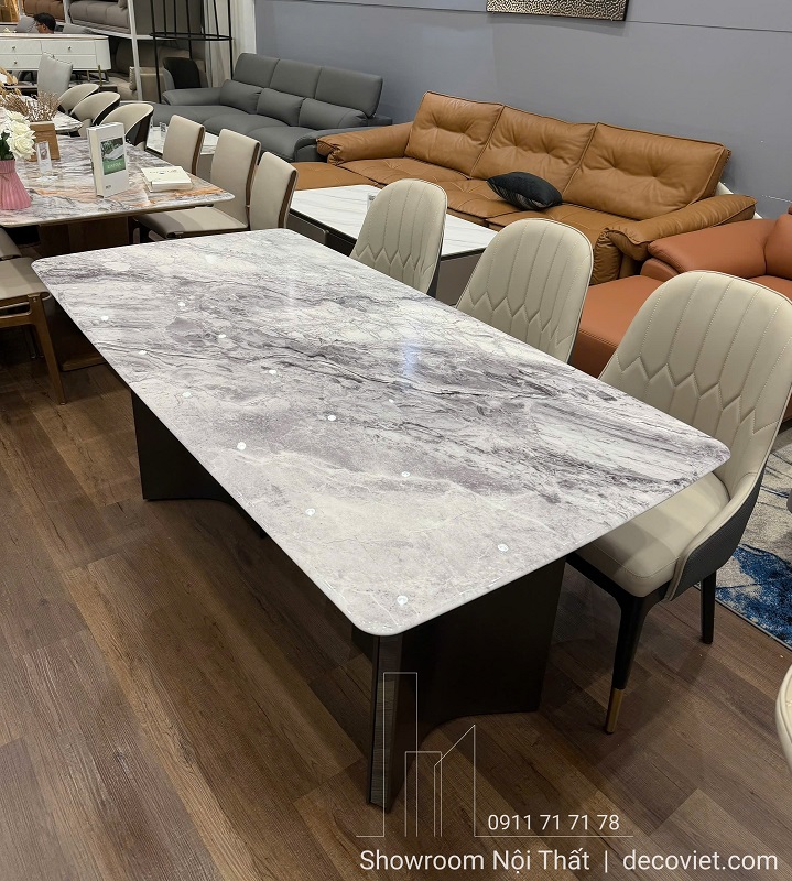 Bàn Ăn Mặt Đá 6 Ghế Sang Trọng 2884S