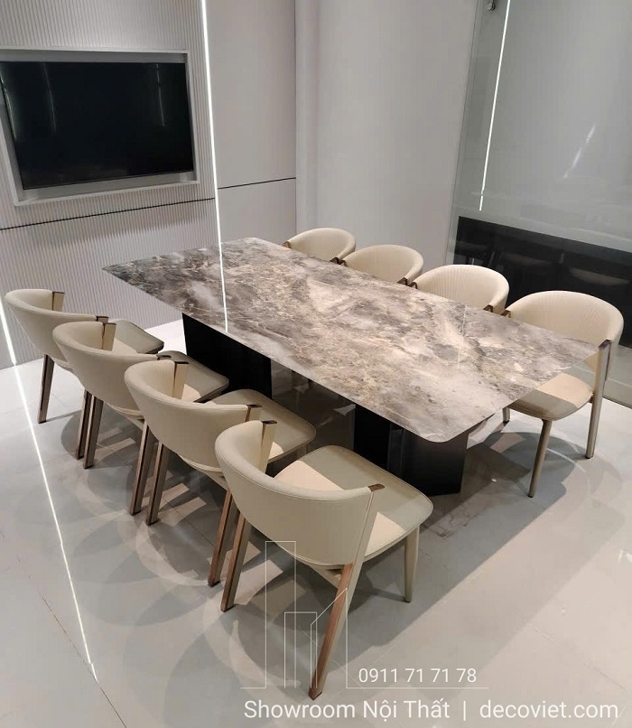 Bàn Ăn Mặt Đá 8 Ghế 2774S