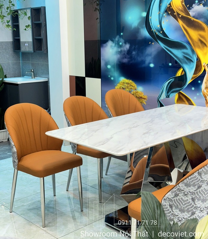 Bàn Ăn Mặt Đá Cẩm Thạch 6 Người 2788S