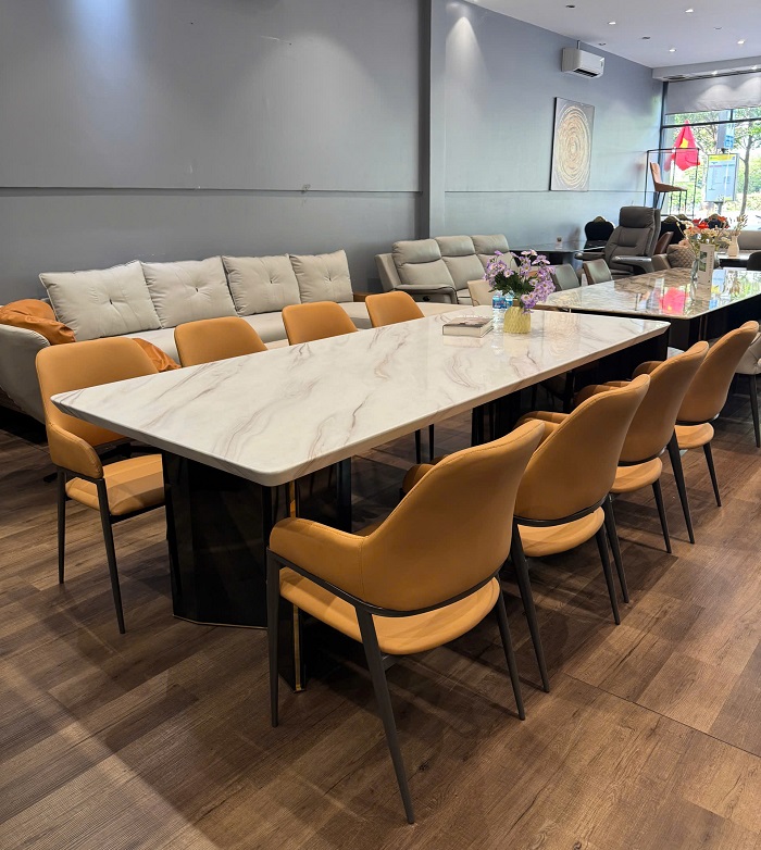 Bàn Ăn Mặt Đá Chân Inox 2516S