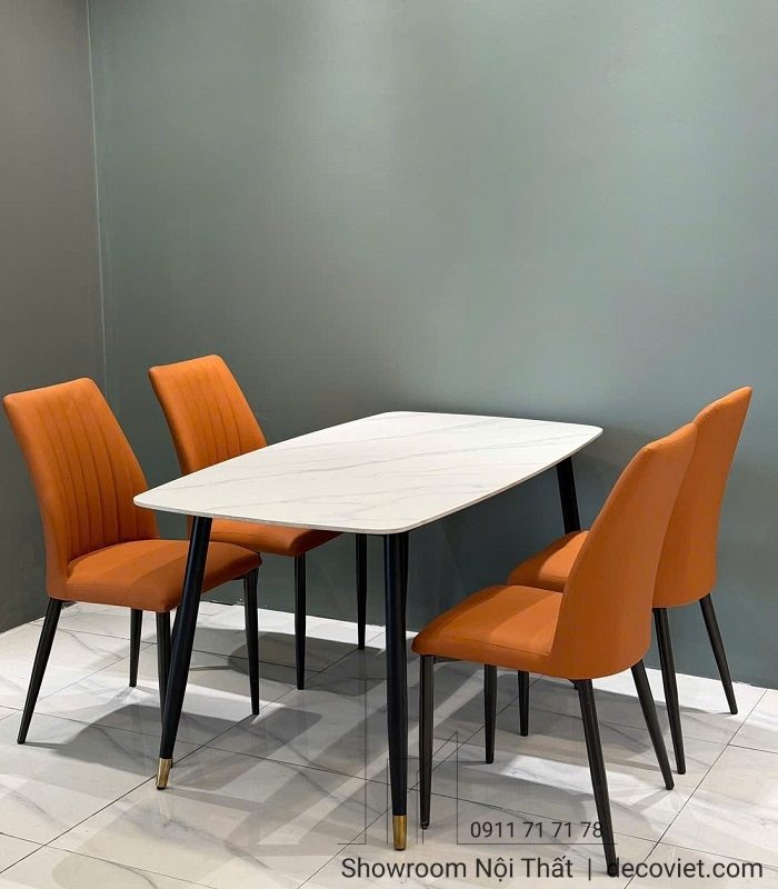 Bàn Ăn Mặt Đá Nhỏ Gọn 4 Ghế 2643S