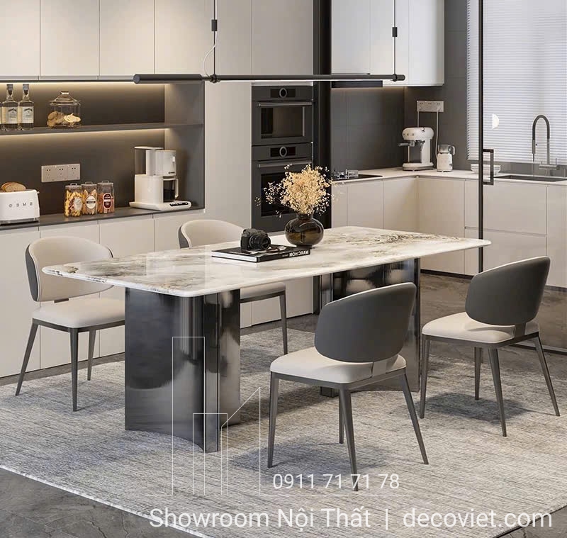 Bàn Ăn Mặt Đá Tự Nhiên 4 Ghế 2372S