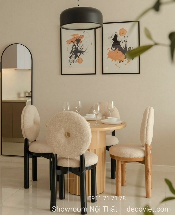 Bàn Ăn Tròn 4 Ghế Đẹp 2030S