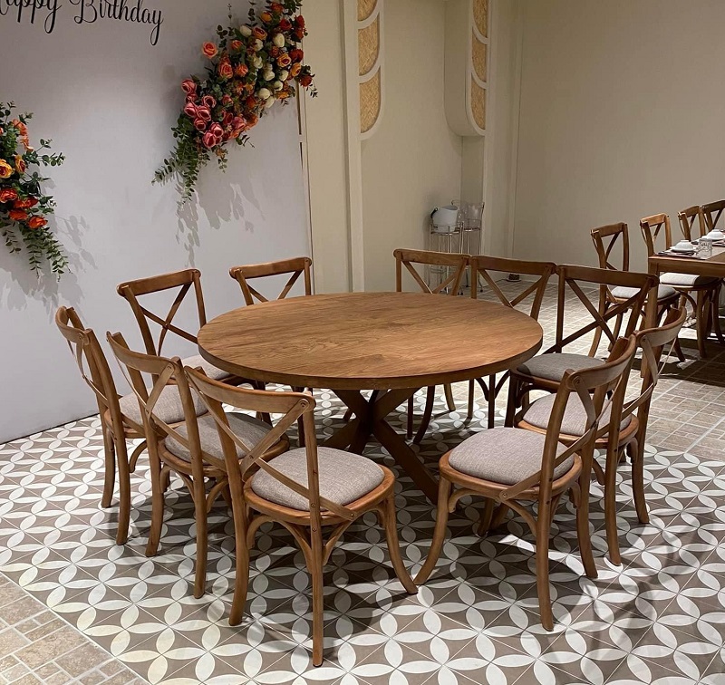 Bàn Ăn Tròn Nhà Hàng 10 Ghế 2034S