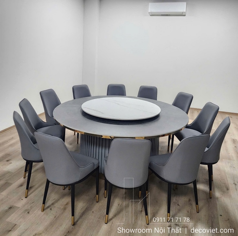 Bàn Ăn Tròn Xoay 12 Ghế 2816S