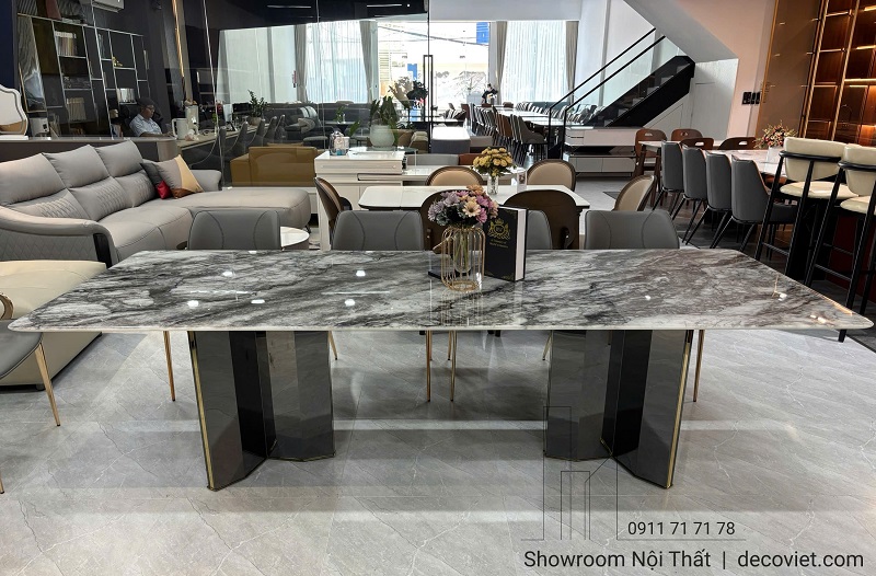 Bàn Ăn Tự Nhiên Chân Inox 2826S