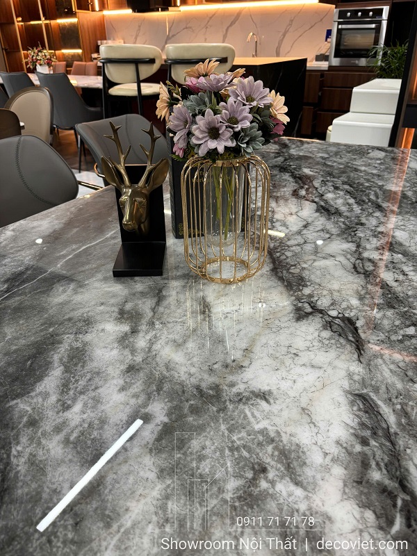 Bàn Ăn Tự Nhiên Chân Inox 2826S