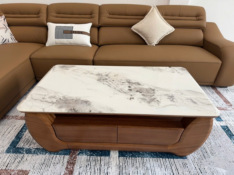 Bàn Trà Gỗ Mặt Đá 447S