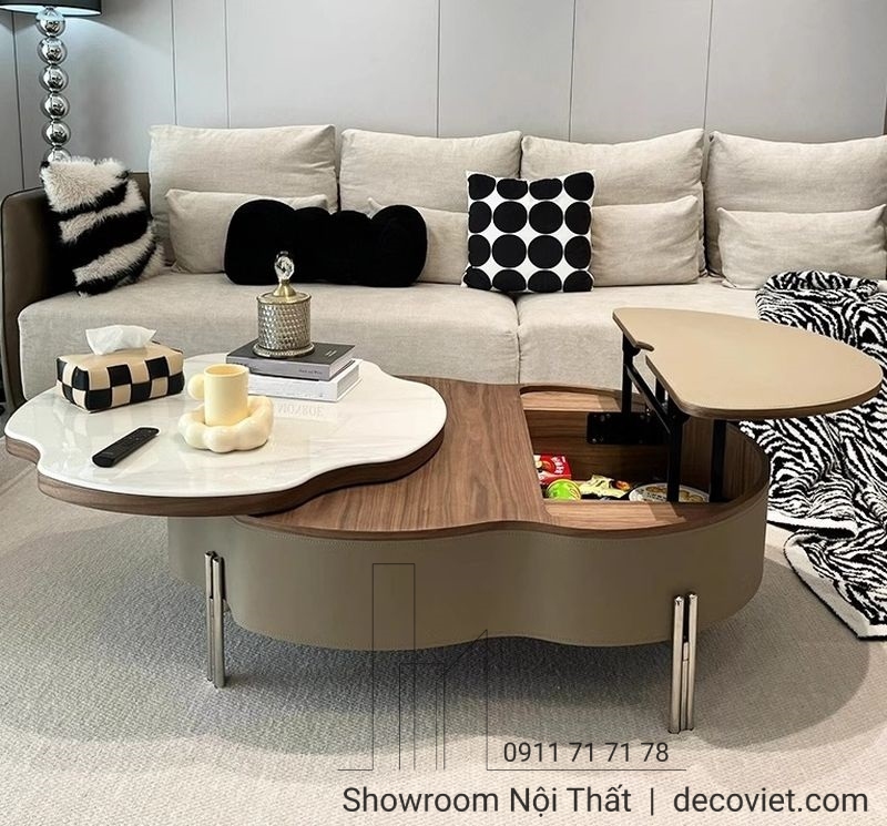 Bàn Trà Mặt Đá Thông Minh 418S Tiện Lợi