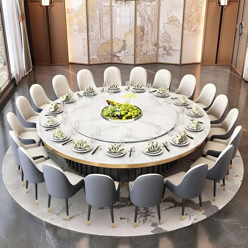 Bàn Tròn Lớn 20 Ghế Mặt Đá 2768S