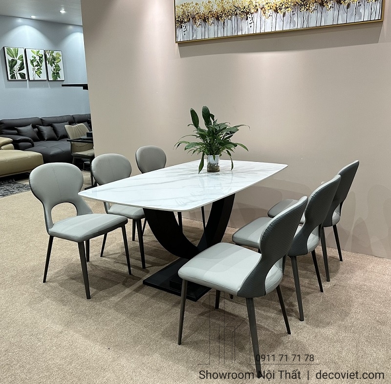 Bàn Ăn Mặt Đá 6 Ghế 1184S