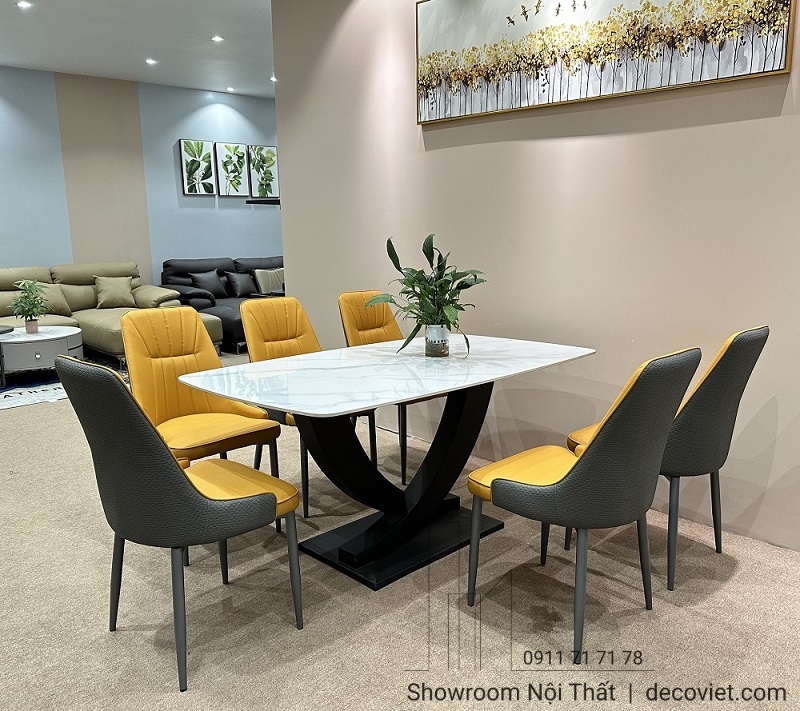 Bàn Ăn Mặt Đá 6 Ghế 1194S