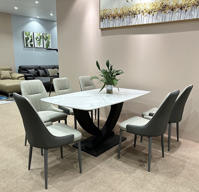 Bàn Ăn Mặt Đá 6 Ghế 1194S