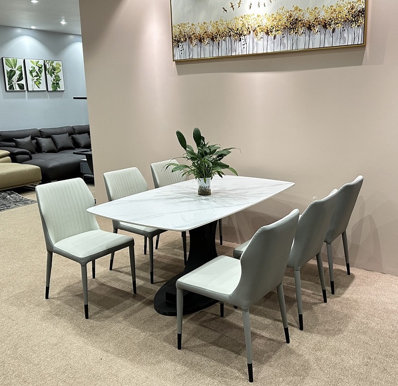 Bàn Ăn 6 Ghế Mặt Đá 1195S