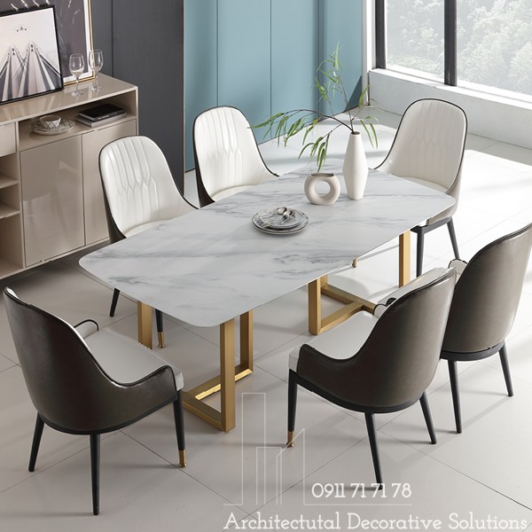Bộ Bàn Ăn Mặt Đá 6 Ghế 540S