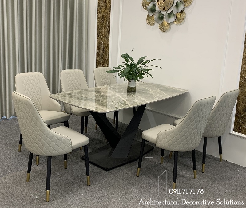 Bộ Bàn Ăn Mặt Đá 6 Ghế 820S
