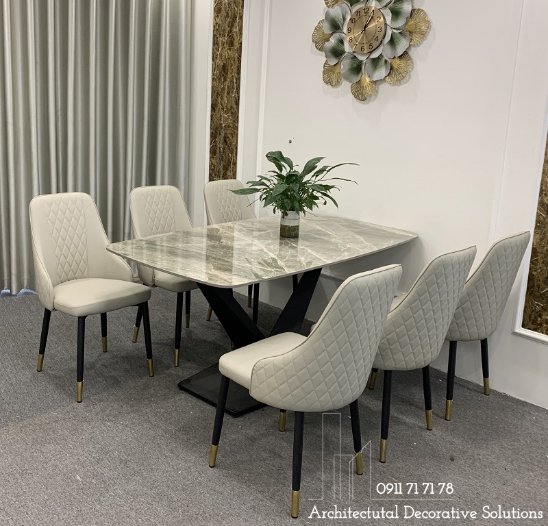 Bộ Bàn Ăn Mặt Đá 6 Ghế 820S