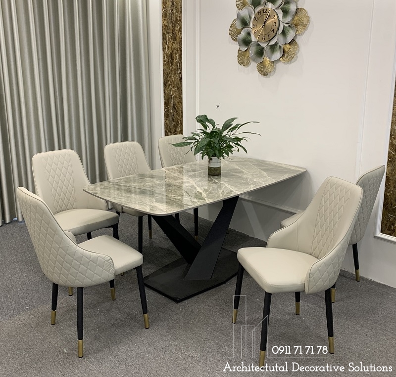 Bộ Bàn Ăn Mặt Đá 6 Ghế 820S