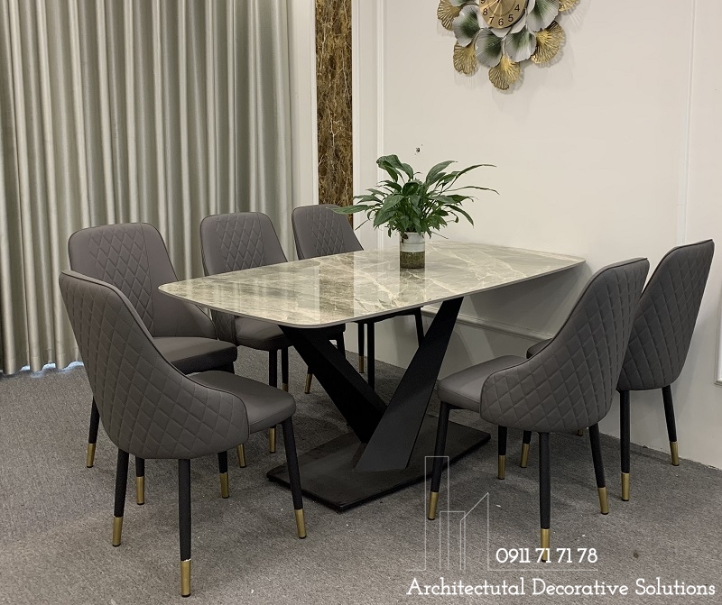 Bộ Bàn Ăn Mặt Đá 6 Ghế 820S