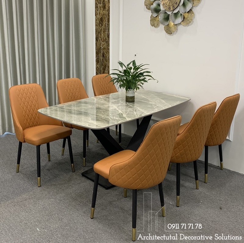 Bộ Bàn Ăn Mặt Đá 6 Ghế 820S