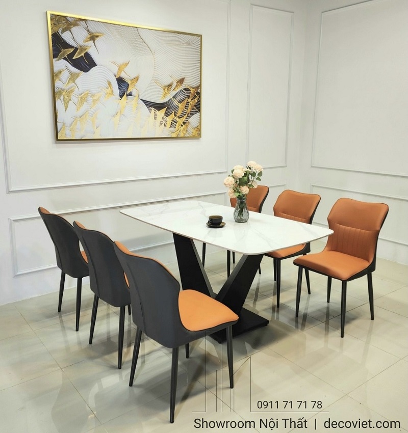 Bộ Bàn Ăn Mặt Đá 6 Ghế 1095S