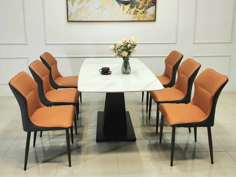Bộ Bàn Ăn Mặt Đá 6 Ghế 1095S