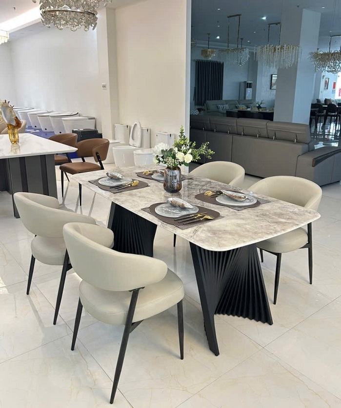 Bộ Bàn Ăn 6 Ghế Nhập Khẩu 2723S