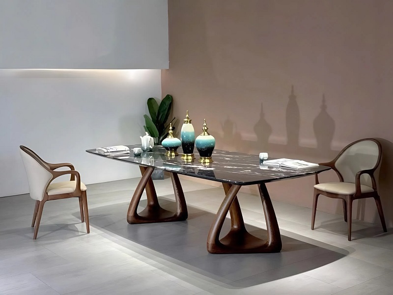 Bộ Bàn Ăn Gỗ Mặt Đá 2760S