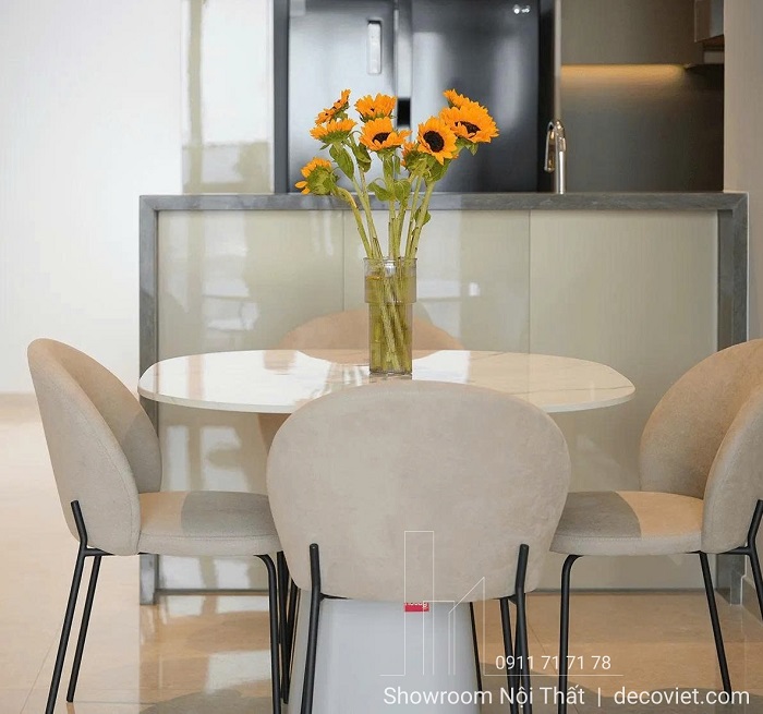Bộ Bàn Ăn Mặt Đá 4 Ghế 2814S