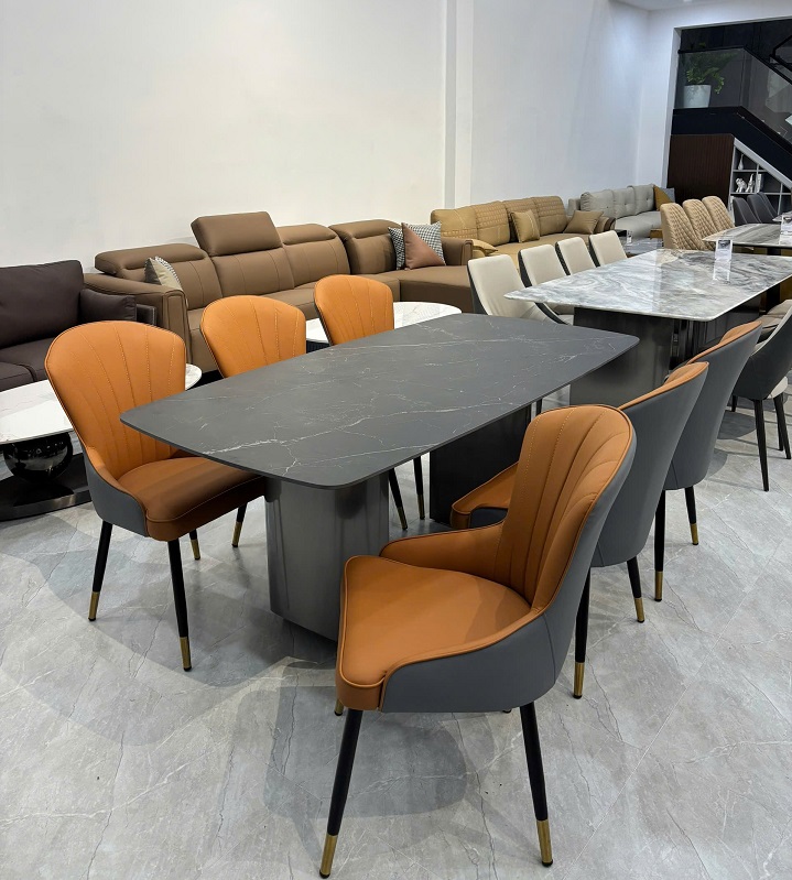 Bộ Bàn Ăn Mặt Đá 6 Người 2709S