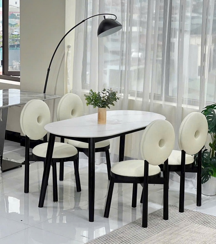 Bộ Bàn Ăn Mặt Đá Nhỏ 4 Ghế 2806S