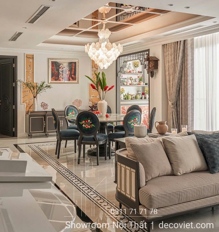Bộ Bàn Ăn Tân Cổ Điển 6 Người 2081S