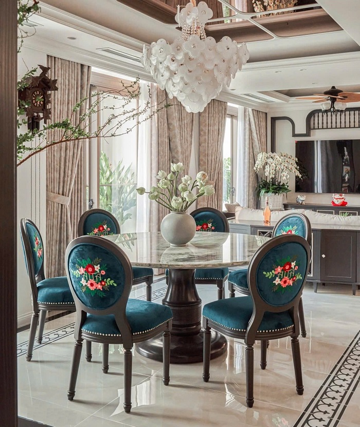 Bộ Bàn Ăn Tân Cổ Điển 6 Người 2081S