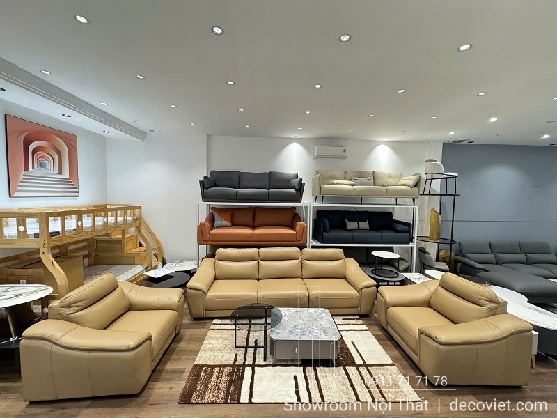 Bộ Sofa Da Bò Phòng Khách 1017T