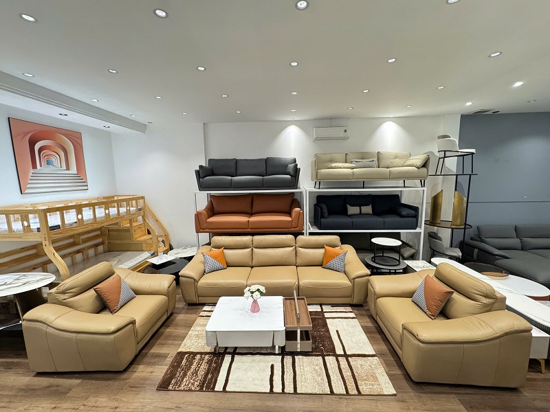 Bộ Sofa Da Bò Phòng Khách 1017T