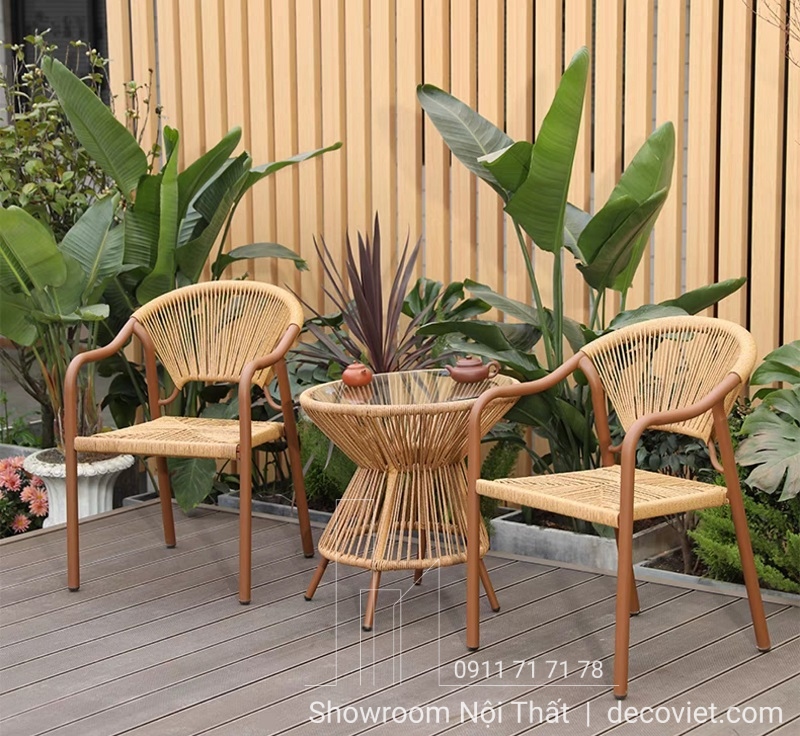 Ghế Cafe Giả Gỗ Ngoài Trời 207T