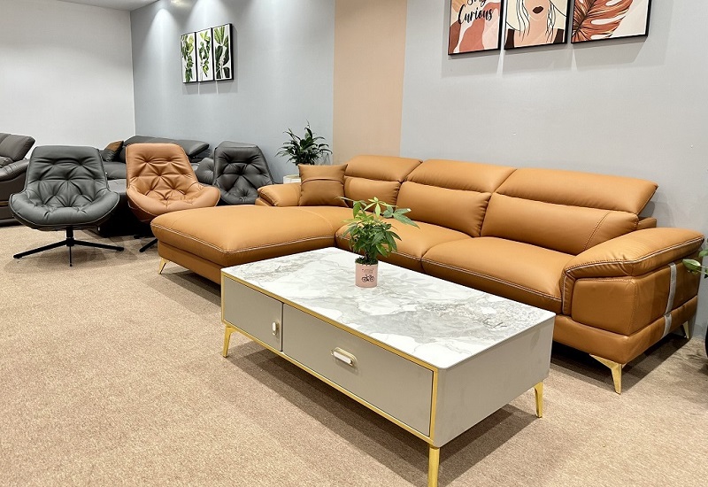 Sofa Góc Bọc Da 466T