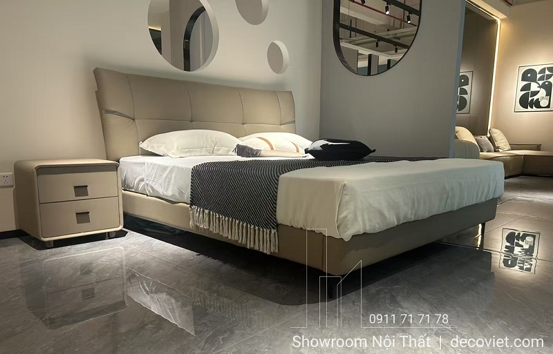 Giường Ngủ Bọc Da Cao Cấp 192T