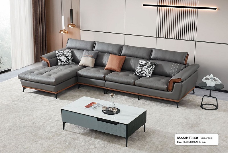 Mẫu Sofa Bọc Da Nhập Khẩu 1076T
