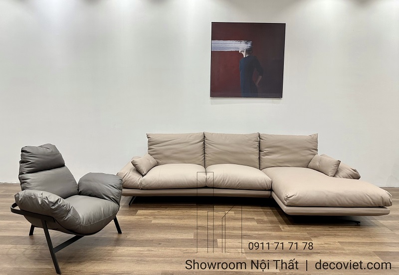 Sofa Da Bò Ý Đẹp 834T