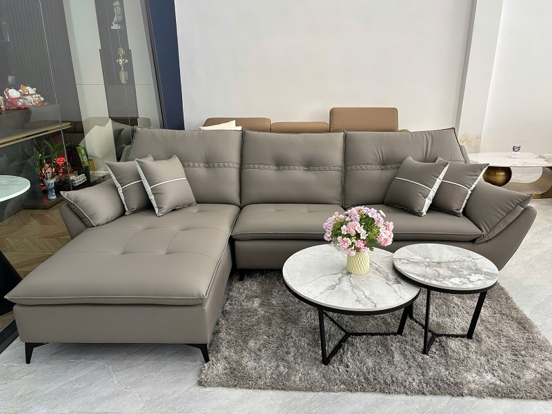 Sofa Da Phòng Khách Đẹp 1146T