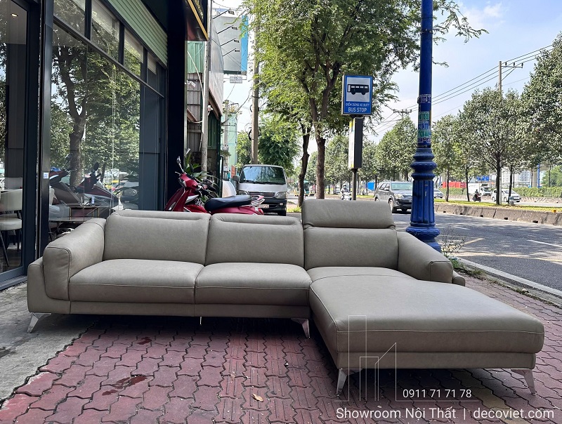 Sofa Góc Bọc Da Bò 1111T