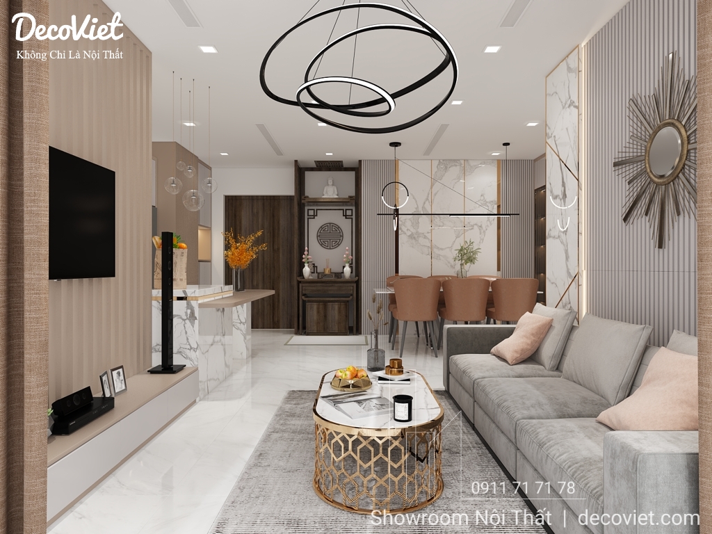 Thiết Kế Nội Thất Căn Hộ Chung Cư Vinhomes Tân Cảng 2PN