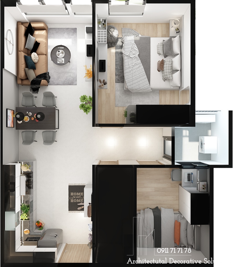 Thiết kế nội thất căn hộ chung cư Citi Esto Quận 2, TPHCM