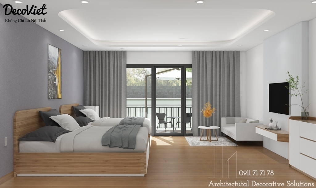 Phối Cảnh 3D Nội Thất Khách Sạn - Homestay Hiện Đại