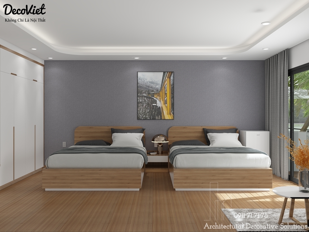 Phối Cảnh 3D Nội Thất Khách Sạn - Homestay Hiện Đại