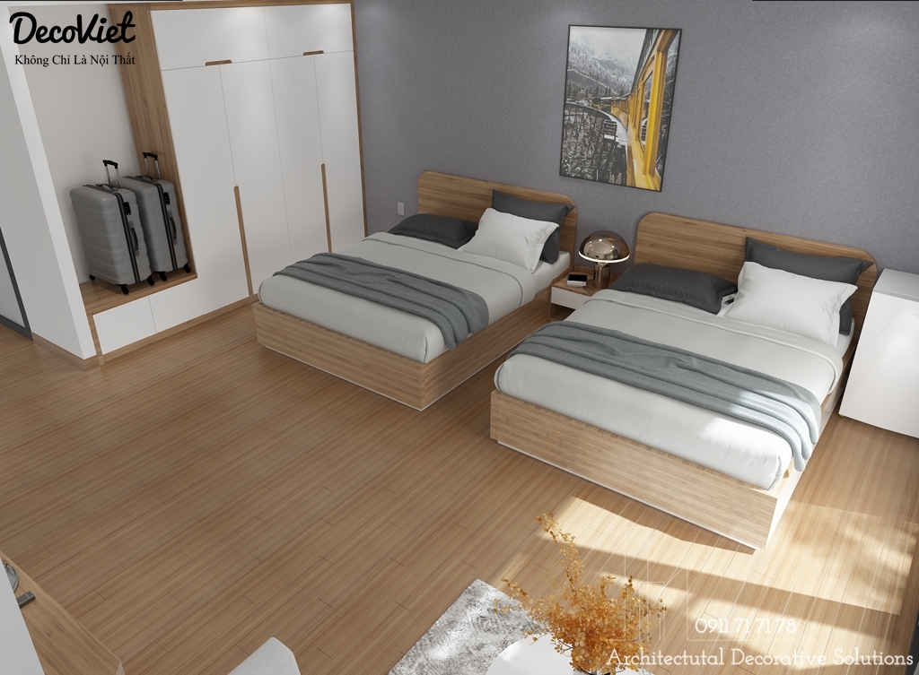 Phối Cảnh 3D Nội Thất Khách Sạn - Homestay Hiện Đại