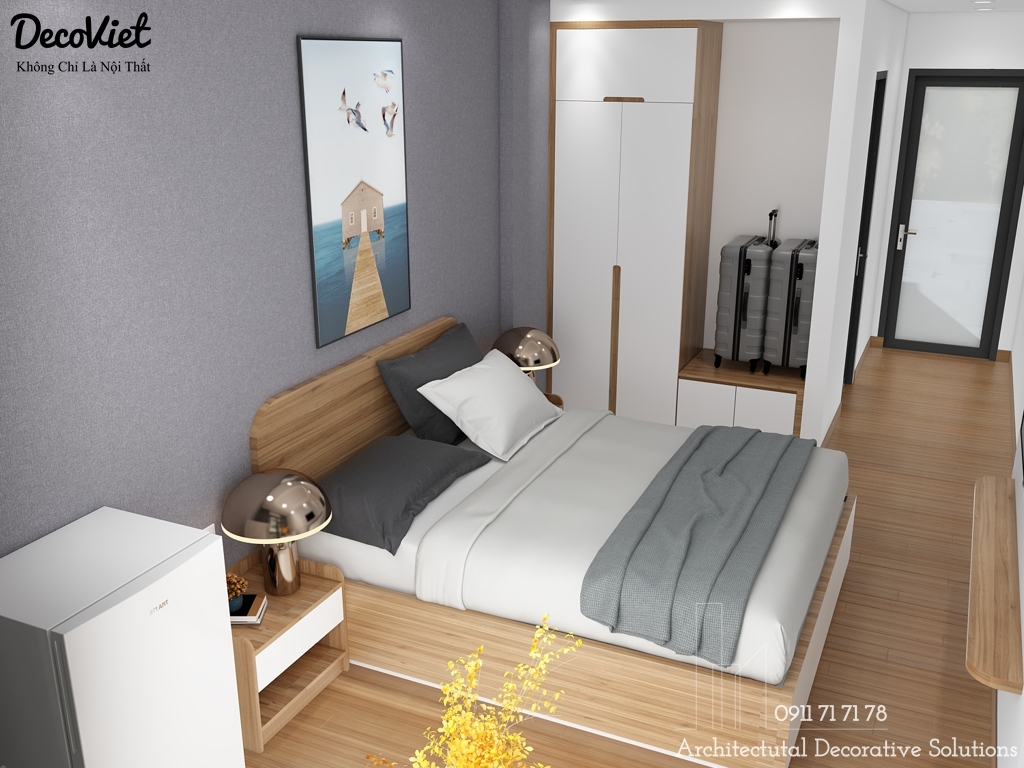 Phối Cảnh 3D Nội Thất Khách Sạn - Homestay Hiện Đại